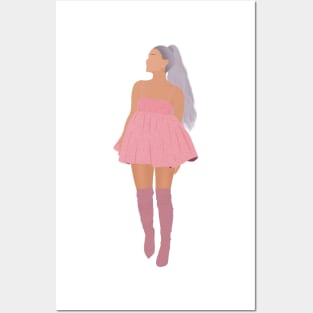 Ari in Pink Flower Dress Outfit Fan Art Posters and Art